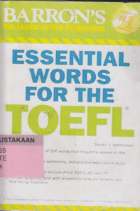 Essential Words For the TOEFL : Test of English as a Foreigne Language