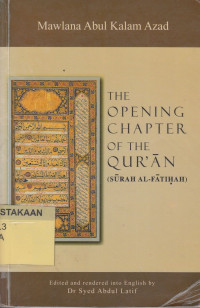 The Opening Chapter Of The Quran.--