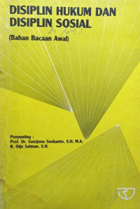 Image of Disiplin Hukum dan Disiplin Sosial (Bahan Bacaan Awal)