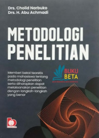 Metodologi Penelitian : Memberi bekal teoritis pada Mahasiswa tentang Metodologi Penelitian serta diharapkan dapat melaksanakan Penelitian dengan langkah-langkah yang benar