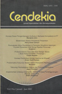 Cendekia: Jurnal Kependidikan dan Kemasyarakatan