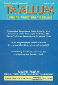 Ta'allum : Jurnal Pendidikan Islam