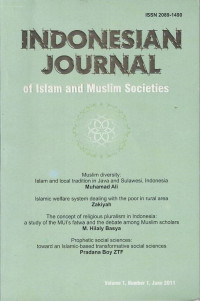 Indonesian Journal : Of Islam and Muslim Societies