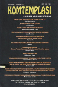 Komtemplasi : Jurnal Ke-Ushuluddinan