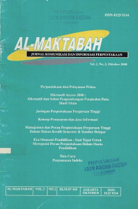 Al-Maktabah : Jurnal Komunikasi dan Informasi Perpustakaan