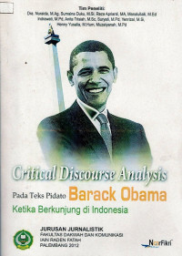 Critical Discourse Analysis pada Teks Pidato Barack Obama ketika Berkunjung di Indonesia