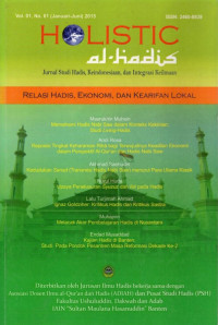 Holistic : Jurnal Studi Hadis, Ekonomi dan Kearifan Lokal