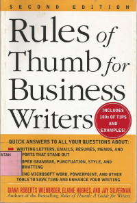 Rules of thumb for business writers.--